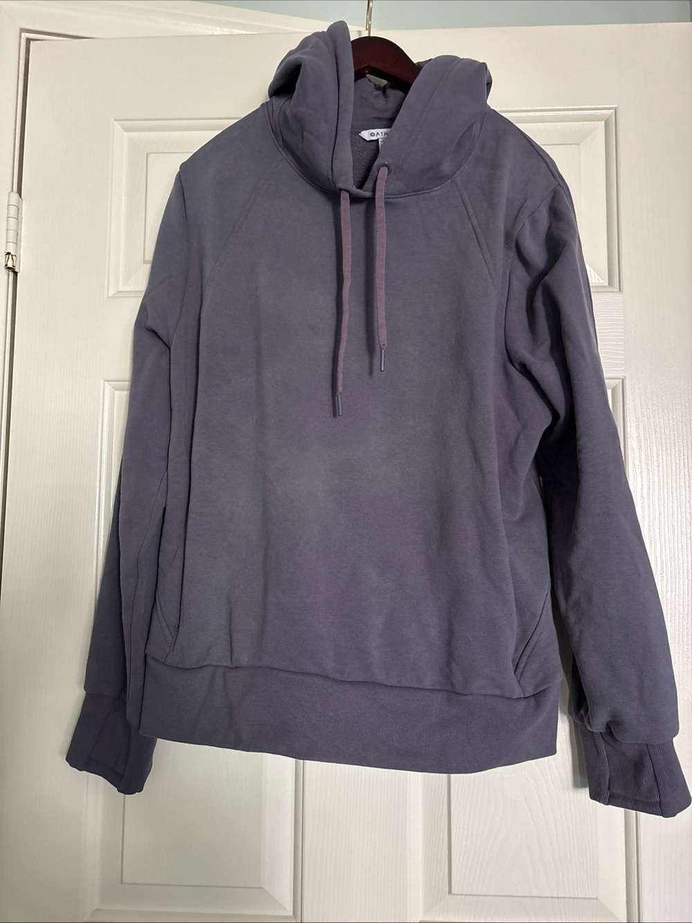 Athleta Women’s Dusty Purple Hooded Pullover Sweatshirt Size XL Dusty Purple